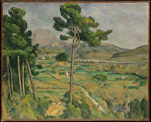 Malen nach Zahlen für Erwachsene, Paul Cezanne Mont Sainte-Victoire und das Viadukt des Bogenflusstals, Malen-nach-Zahlen-Set für Erwachsene, auf Leinwand von Generisch