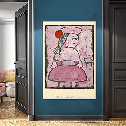 Malen nach Zahlen für Erwachsene, Paul Klee Bauernmädchen, abstrakte Malsets für Erwachsene, Leinwand, Geschenke, Kunsthandwerk für Heimdekoration Malen nach Zahlen für Erwachsene, Paul Klee Bauernmädchen, abstrakte Malsets für Erwachsene, Leinwand, Geschenke, Kunsthandwerk für Heimdekoration von Generisch
