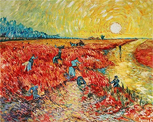 Malen nach Zahlen für Erwachsene, The Red Vineyard von Van Gogh, Malen nach Zahlen für Erwachsene, Kits auf Leinwand Malen nach Zahlen für Erwachsene, The Red Vineyard von Van Gogh, Malen nach Zahlen für Erwachsene, Kits auf Leinwand von Generisch