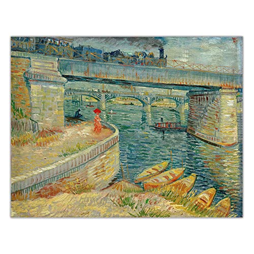Malen nach Zahlen für Erwachsene, Van Gogh, Brücken über die Seine bei Asnieres, Malset für Erwachsene, Leinwand, Geschenke, Kunsthandwerk für Heimdekoration Malen nach Zahlen für Erwachsene, Van Gogh, Brücken über die Seine bei Asnieres, Malset für Erwachsene, Leinwand, Geschenke, Kunsthandwerk für Heimdekoration von Generisch