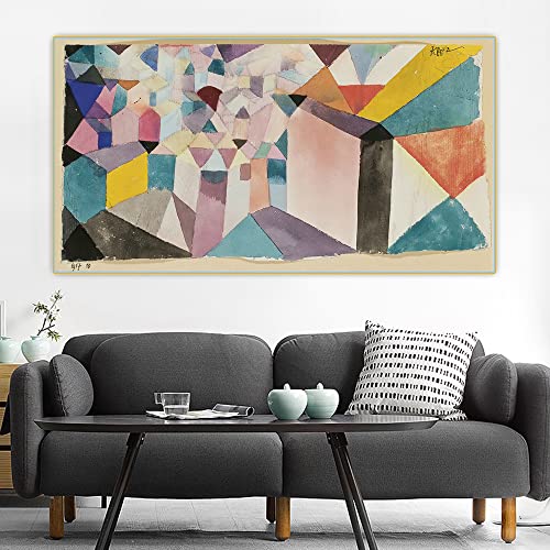 Malen nach Zahlen für Erwachsene Paul Klee Einblick in eine Stadt 1917 Erwachsene Malsets Leinwand Geschenke Kunst Handwerk für Heimdekoration von Generisch