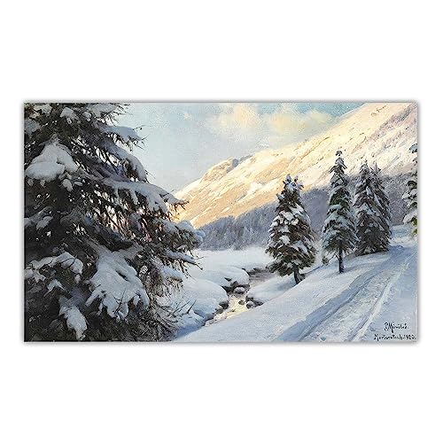Malen nach Zahlen für Erwachsene Peder Mork Monsted Winterlandschaft bei Morteratsch in der Schweiz 1920 Erwachsene Malsets Leinwand Geschenke Kunst Handwerk für Heimdekoration Malen nach Zahlen für Erwachsene Peder Mork Monsted Winterlandschaft bei Morteratsch in der Schweiz 1920 Erwachsene Malsets Leinwand Geschenke Kunst Handwerk für Heimdekoration von Generisch