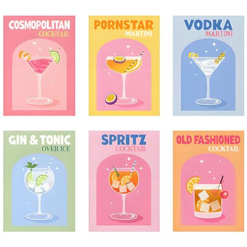Malen nach Zahlen im Retro-Stil, Cocktail-Malen-nach-Zahlen-Set, Vintage-Stil, Malen nach Zahlen auf Leinwand, Malset für Anfänger auf farbiger Leinwand, einfache DIY-Acryl-Pigment-Zeichnung, Malerei Malen nach Zahlen im Retro-Stil, Cocktail-Malen-nach-Zahlen-Set, Vintage-Stil, Malen nach Zahlen auf Leinwand, Malset für Anfänger auf farbiger Leinwand, einfache DIY-Acryl-Pigment-Zeichnung, Malerei von Generisch