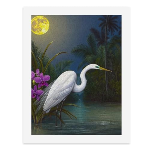 Malen nach Zahlen: Ein ruhiger Reiher steht anmutig am Wasser unter einem Vollmond, digitales Malset für Erwachsene, erstellen Sie Ihre eigene magische Szene, Kunstzubehör, ungerahmt 40 x 50 cm Malen nach Zahlen: Ein ruhiger Reiher steht anmutig am Wasser unter einem Vollmond, digitales Malset für Erwachsene, erstellen Sie Ihre eigene magische Szene, Kunstzubehör, ungerahmt 40 x 50 cm von Generisch