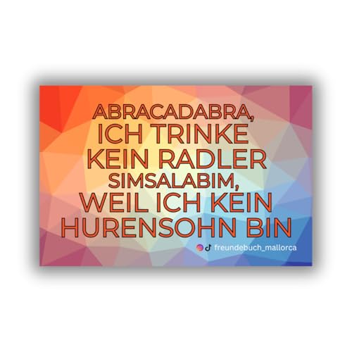 Malle Sticker Abracadabra Song I Freundebuch Mallorca Aufkleber I Festival Stickerset I Party Sticker I 1 Design (100) von Generisch