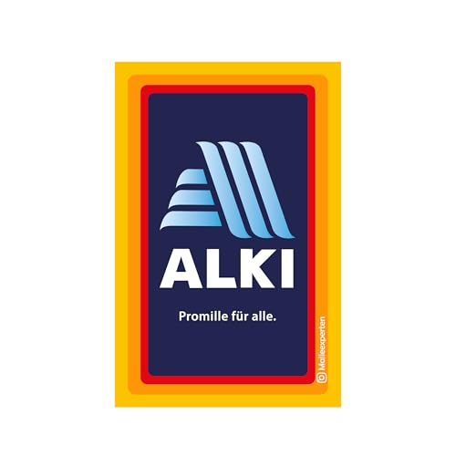 Malleexperten Sticker ALKI | Malle Party Feiern Festival Karneval JGA Après-Ski | 1 Motiv | Aufkleber in Top Qualität (UV-Lack, Outdoor-Haftbarkeit, Schlitzung Rückseite) von Generisch