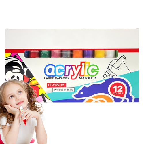 Malmarker, Kunststifte für Erwachsene, Farbmarker, wasserfeste PP-Tinte, waschbare Farben, doppelseitige 8-mm-Spitzen, wischfestes Design, mehrfarbig, Schule, Scrapbooking, Stoff, Felskunst Malmarker, Kunststifte für Erwachsene, Farbmarker, wasserfeste PP-Tinte, waschbare Farben, doppelseitige 8-mm-Spitzen, wischfestes Design, mehrfarbig, Schule, Scrapbooking, Stoff, Felskunst von Generisch