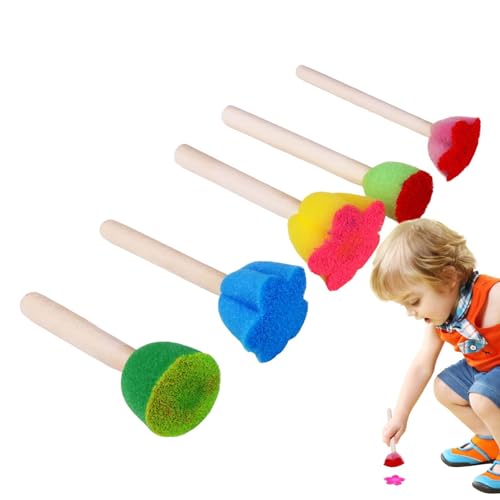 Malschwämme zum Malen – 5 Stück Malpinsel, Schwamm-Kits, Malpinsel, Zeichenwerkzeug-Kits, kreativer Schwamm-Pinsel, wiederverwendbare Kinder-Malschwämme für Kleinkinder-Malerei Malschwämme zum Malen – 5 Stück Malpinsel, Schwamm-Kits, Malpinsel, Zeichenwerkzeug-Kits, kreativer Schwamm-Pinsel, wiederverwendbare Kinder-Malschwämme für Kleinkinder-Malerei von Generisch