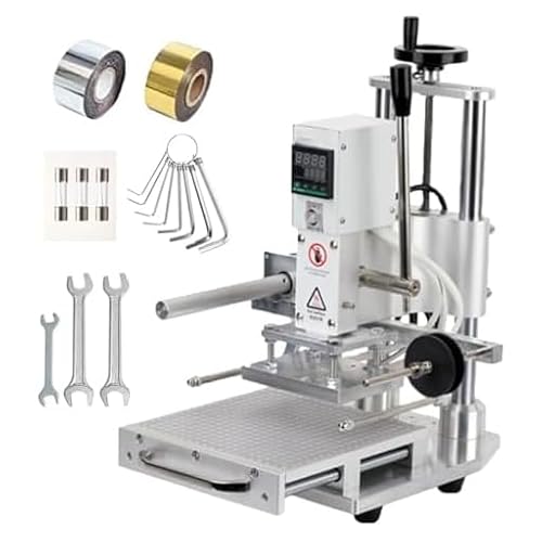 Manuelle Bronziermaschine mit Digitalanzeige, 350°C für Leder, Holz, Papier - Ideal für PU- und PVC-Anwendungen Manuelle Bronziermaschine mit Digitalanzeige, 350°C für Leder, Holz, Papier - Ideal für PU- und PVC-Anwendungen von Generisch
