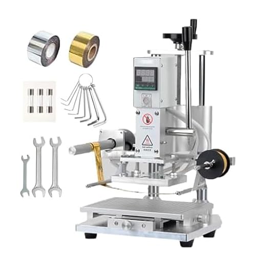 Manuelle Bronziermaschine mit Digitalanzeige, 350°C für Leder, Holz, Papier - Ideal für PU- und PVC-Anwendungen Manuelle Bronziermaschine mit Digitalanzeige, 350°C für Leder, Holz, Papier - Ideal für PU- und PVC-Anwendungen von Generisch