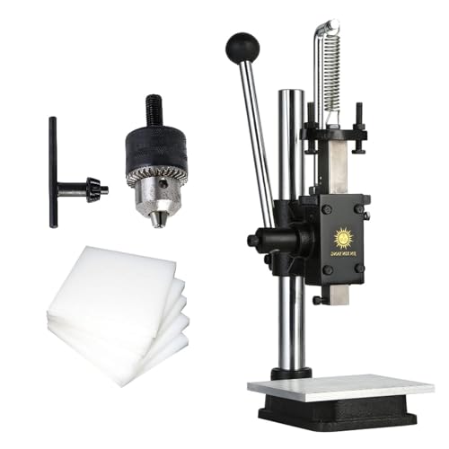Manuelle Dornpresse mit hydraulischer Handpresse, verstellbare Stanzmaschine mit Bohrfutter und Zifferblatt für Präzision, multifunktionales Werkzeug für Leder-, Kunststoff-, Holz- und Manuelle Dornpresse mit hydraulischer Handpresse, verstellbare Stanzmaschine mit Bohrfutter und Zifferblatt für Präzision, multifunktionales Werkzeug für Leder-, Kunststoff-, Holz- und von Generisch