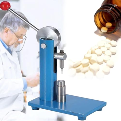Manuelle Hebel-Tablettenpresse für Pulver, kleine Tablettenpresse mit mehreren Stanzgrößen, ideal für DIY-Pillenherstellung und Laborgebrauch von Generisch
