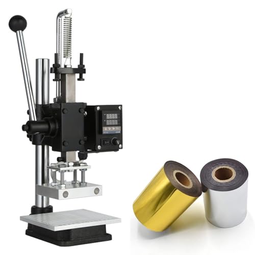 Manuelle Heißfolien-Stempelmaschine für DIY Handwerk, digitale Prägung und Wärmepresse auf PVC, Leder, Papier zur Anpassung von Generisch
