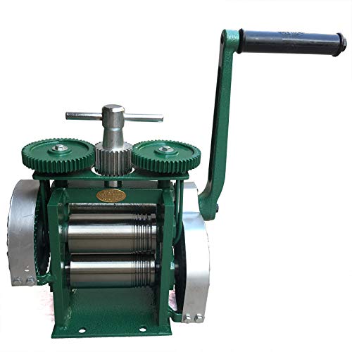 Manuelle Kombinationswalzmühle zur Schmuckherstellung, zum Abflachen von Metalldraht und Blechen, ideal für Juweliere und Handwerker von Generisch