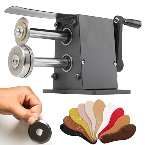 Manuelle Lederschneidevorrichtung, Edelstahl-Gummisohle, Schneidemaschine, maximale Schnittstärke 8 mm, mit spezieller Klinge, Sohlenschneidwerkzeug für Lederschuhe Manuelle Lederschneidevorrichtung, Edelstahl-Gummisohle, Schneidemaschine, maximale Schnittstärke 8 mm, mit spezieller Klinge, Sohlenschneidwerkzeug für Lederschuhe von Generisch