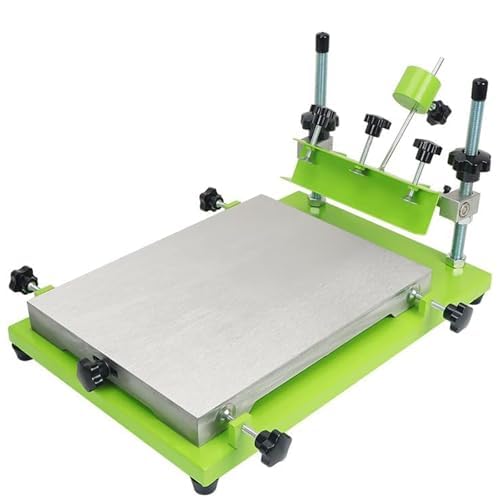 Manuelle Siebdruckmaschine für DIY-T-Shirt-Druck, Aluminium-Desktop-Design mit passendem Rakel von Generisch