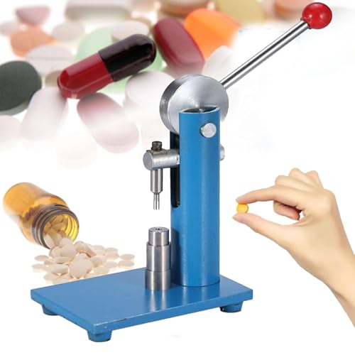 Manuelle Tablettenpresse Maschine für DIY Pillenherstellung, Edelstahl Labor Pulver Presswerkzeug für den Heimgebrauch von Generisch