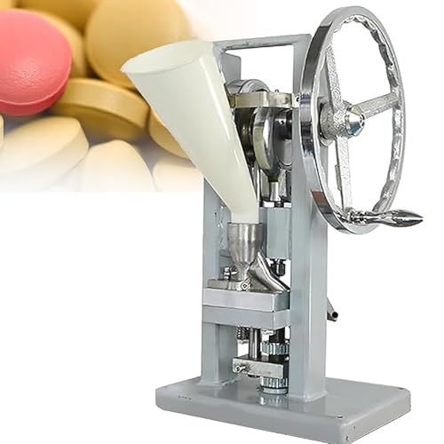 Manuelle Tablettenpresse Maschine für Laborgebrauch, Handkurbel Design, 0-2000 Stück/Stunde, Effizientes Tablettenherstellungswerkzeug von Generisch