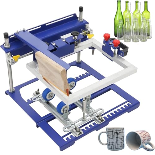 Manuelle gebogene Siebdruckmaschine mit 3 Rollen, einfache Bedienung für Kunststoffe, Glas, Metall von Generisch