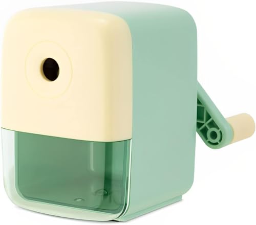 Manueller Bleistiftspitzer, Auto-Stop-Handkurbelspitzer für 6,9–8 mm Standard- und Buntstifte, langlebiger, tragbarer blauer Spitzer für Kinder, Studenten, Klassenzimmer, Zuhause, Büro und Manueller Bleistiftspitzer, Auto-Stop-Handkurbelspitzer für 6,9–8 mm Standard- und Buntstifte, langlebiger, tragbarer blauer Spitzer für Kinder, Studenten, Klassenzimmer, Zuhause, Büro und von Generisch