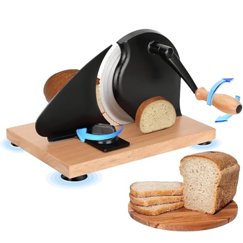 Manueller Brotschneider, Handkurbel, verstellbare Dicke, 0-0,8 Zoll, Edelstahlklinge, leicht zu reinigen, für Haus und Bäckerei, Küche Manueller Brotschneider, Handkurbel, verstellbare Dicke, 0-0,8 Zoll, Edelstahlklinge, leicht zu reinigen, für Haus und Bäckerei, Küche von Generisch