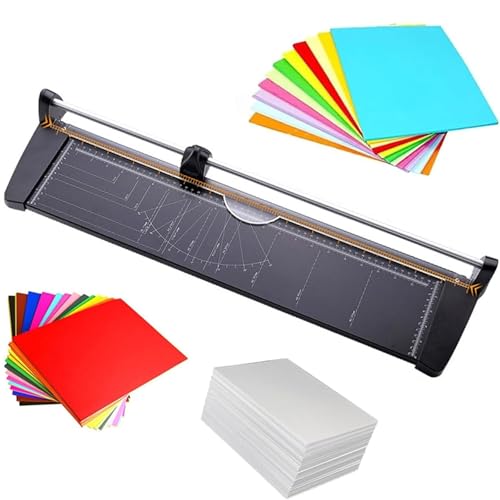 Manueller Papierschneider, robuster Schneidemaschine für präzises Schneiden von Bastelpapier, Karton, Fotos, ideal für Scrapbooking, Büro, Schule von Generisch