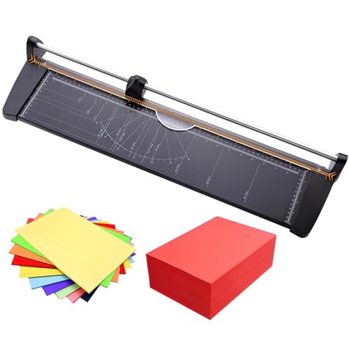 Manueller Präzisions-Papierschneider, Rollschneider für Bastelpapier, Karton, PVC, robustes Schneidewerkzeug für professionelle und DIY-Projekte von Generisch