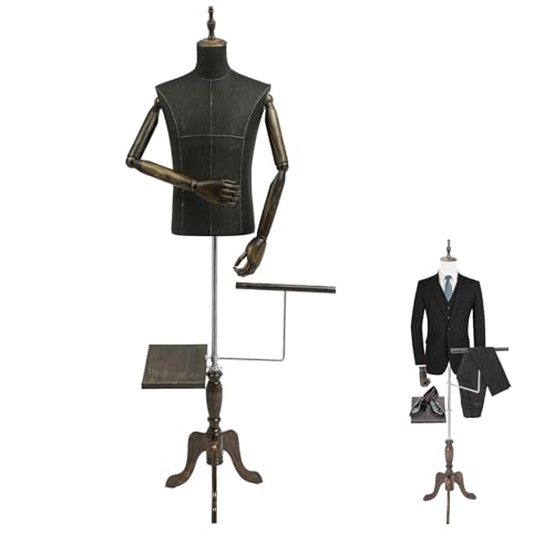 Manuequin Torso für Herren, mit abnehmbarem Schuhhalter und Holzarmen für Kleidung und Nähen Manuequin Torso für Herren, mit abnehmbarem Schuhhalter und Holzarmen für Kleidung und Nähen von Generisch