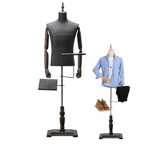 Manuequin Torso für Herren, mit abnehmbarem Schuhhalter und Holzarmen für Kleidung und Nähen Manuequin Torso für Herren, mit abnehmbarem Schuhhalter und Holzarmen für Kleidung und Nähen von Generisch