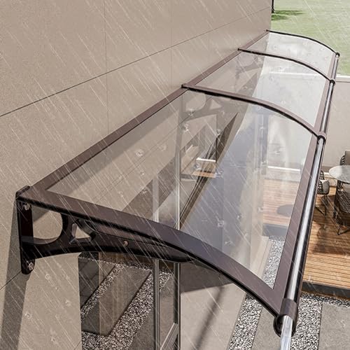 Markise für Fenster und Haustür, moderner Außenüberstand mit Aluminiumhalterung, Polycarbonat-Überdachung, Regenrinnen für Regen, Schnee, UV-Schutz Markise für Fenster und Haustür, moderner Außenüberstand mit Aluminiumhalterung, Polycarbonat-Überdachung, Regenrinnen für Regen, Schnee, UV-Schutz von Generisch