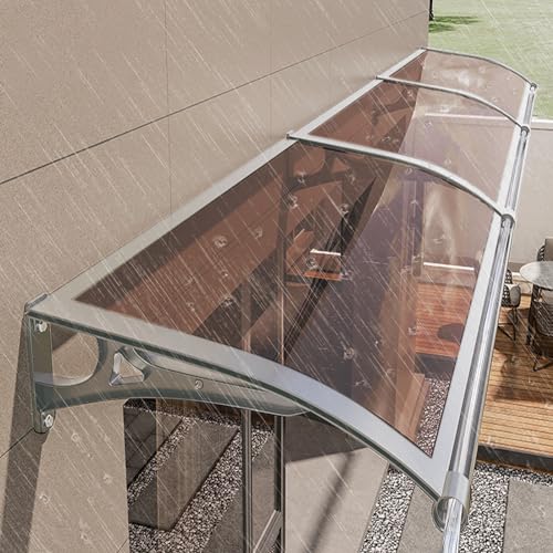 Markise für Fenster und Haustür, moderner Außenüberstand mit Aluminiumhalterung, Polycarbonat-Überdachung, Regenrinnen für Regen, Schnee, UV-Schutz Markise für Fenster und Haustür, moderner Außenüberstand mit Aluminiumhalterung, Polycarbonat-Überdachung, Regenrinnen für Regen, Schnee, UV-Schutz von Generisch