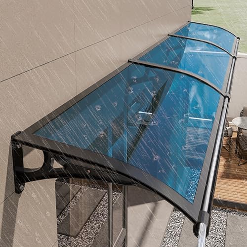 Markise für Fenster und Haustür, moderner Außenüberstand mit Aluminiumhalterung, Polycarbonat-Überdachung, Regenrinnen für Regen, Schnee, UV-Schutz Markise für Fenster und Haustür, moderner Außenüberstand mit Aluminiumhalterung, Polycarbonat-Überdachung, Regenrinnen für Regen, Schnee, UV-Schutz von Generisch