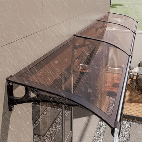 Markise für Fenster und Haustür, moderner Außenüberstand mit Aluminiumhalterung, Polycarbonat-Überdachung, Regenrinnen für Regen, Schnee, UV-Schutz Markise für Fenster und Haustür, moderner Außenüberstand mit Aluminiumhalterung, Polycarbonat-Überdachung, Regenrinnen für Regen, Schnee, UV-Schutz von Generisch
