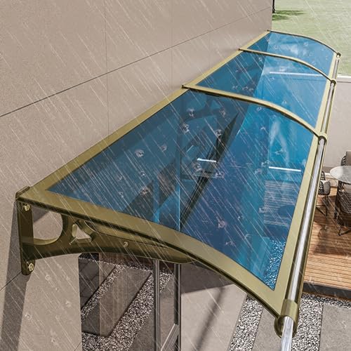 Markise für Fenster und Haustür, moderner Außenüberstand mit Aluminiumhalterung, Polycarbonat-Überdachung, Regenrinnen für Regen, Schnee, UV-Schutz Markise für Fenster und Haustür, moderner Außenüberstand mit Aluminiumhalterung, Polycarbonat-Überdachung, Regenrinnen für Regen, Schnee, UV-Schutz von Generisch