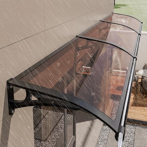 Markise für Fenster und Haustür, moderner Außenüberstand mit Aluminiumhalterung, Polycarbonat-Überdachung, Regenrinnen für Regen, Schnee, UV-Schutz Markise für Fenster und Haustür, moderner Außenüberstand mit Aluminiumhalterung, Polycarbonat-Überdachung, Regenrinnen für Regen, Schnee, UV-Schutz von Generisch