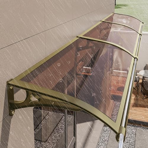 Markise für Fenster und Haustür, moderner Außenüberstand mit Aluminiumhalterung, Polycarbonat-Überdachung, Regenrinnen für Regen, Schnee, UV-Schutz Markise für Fenster und Haustür, moderner Außenüberstand mit Aluminiumhalterung, Polycarbonat-Überdachung, Regenrinnen für Regen, Schnee, UV-Schutz von Generisch