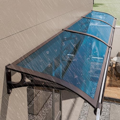 Markise für Fenster und Haustür, moderner Außenüberstand mit Aluminiumhalterung, Polycarbonat-Überdachung, Regenrinnen für Regen, Schnee, UV-Schutz Markise für Fenster und Haustür, moderner Außenüberstand mit Aluminiumhalterung, Polycarbonat-Überdachung, Regenrinnen für Regen, Schnee, UV-Schutz von Generisch