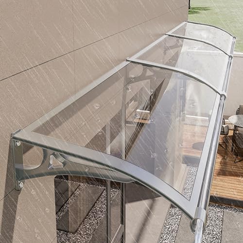Markise für Fenster und Haustür, moderner Außenüberstand mit Aluminiumhalterung, Polycarbonat-Überdachung, Regenrinnen für Regen, Schnee, UV-Schutz Markise für Fenster und Haustür, moderner Außenüberstand mit Aluminiumhalterung, Polycarbonat-Überdachung, Regenrinnen für Regen, Schnee, UV-Schutz von Generisch