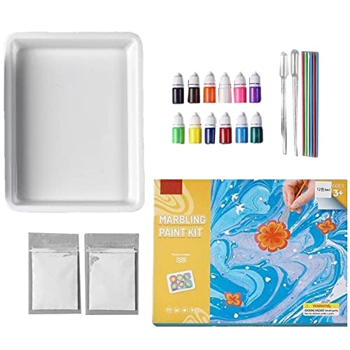 Marmorierfarben-Kunst-Set, Wasserfarben-Set, Marmor-Malset, kreative Geschenke, Ideen, Kunst und Handwerk für Mädchen und im Alter von 6 7 8 9 Jahren Marmorierfarben-Kunst-Set, Wasserfarben-Set, Marmor-Malset, kreative Geschenke, Ideen, Kunst und Handwerk für Mädchen und im Alter von 6 7 8 9 Jahren von Generisch