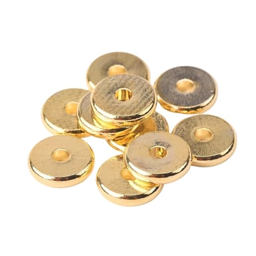 Massives Messing, metallbeschichtet, goldfarben, flach, rund, 4 mm, 6 mm, 8 mm, 10 mm, 12 mm, 14 mm, lose Abstandshalter für Schmuckherstellung, goldfarben, 4 mm, 100 Stück Massives Messing, metallbeschichtet, goldfarben, flach, rund, 4 mm, 6 mm, 8 mm, 10 mm, 12 mm, 14 mm, lose Abstandshalter für Schmuckherstellung, goldfarben, 4 mm, 100 Stück von Generisch