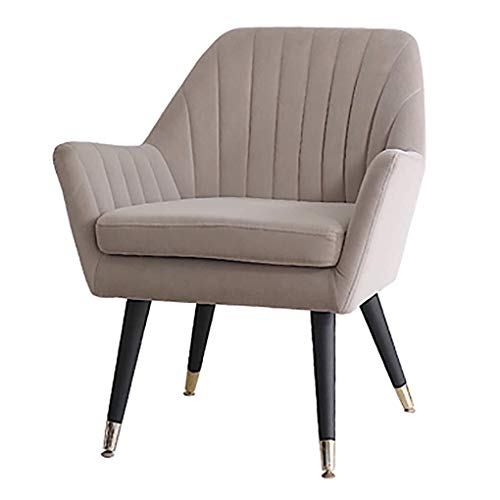 Massivholz Esszimmerstuhl, ergonomischer Lounge-Sessel aus Samtstoff, Frisierkommode, Hocker, ideal für Restaurant, Schlafzimmer und Büro von Generisch