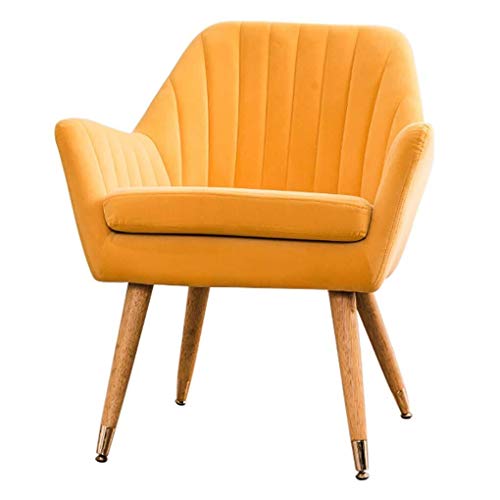 Massivholz Esszimmerstuhl, ergonomischer Lounge-Sessel aus Samtstoff, Frisierkommode, Hocker, ideal für Restaurant, Schlafzimmer und Büro von Generisch