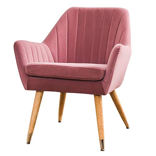 Massivholz Esszimmerstuhl, ergonomischer Lounge-Sessel aus Samtstoff, Frisierkommode, Hocker, ideal für Restaurant, Schlafzimmer und Büro von Generisch