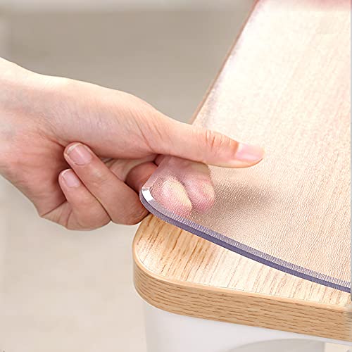 Matte PVC-Tischdeckenschutz, hitzebeständig, transparent, Tischmatte für Büro, Computertisch, wählbare Größe, 1 mm Dicke (60 x 140 cm) von Generisch
