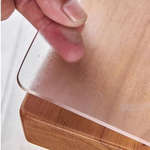 Mattierte Tischdecke, 1,5 mm, matt, rutschfester Schutz für Ess-, Kaffee- und Bürotische, wasserdicht, abwischbar, kratzfest, elegante Sichtschutzabdeckung (50 x 80 cm) von Generisch