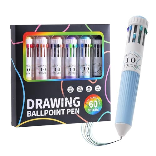 Mehrfarbige Stifte-6-Pack 10-in-1-Kugelschreiber, Einziehbarer Mehrfarbiger Tintenstift, Glatte Handhabungsball-Kugelschreiber | Bequeme Schult School Supplies Für Zuhause, Büro, Bibliothek, Journalin Mehrfarbige Stifte-6-Pack 10-in-1-Kugelschreiber, Einziehbarer Mehrfarbiger Tintenstift, Glatte Handhabungsball-Kugelschreiber | Bequeme Schult School Supplies Für Zuhause, Büro, Bibliothek, Journalin von Generisch