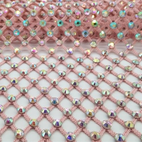 Mehrfarbige Strass-Netz-Applikation auf elastischem Netzstoff mit Kristallen, Nähbesatz, Strassband für selbstgemachte Kleider und Kleidungsstücke Mehrfarbige Strass-Netz-Applikation auf elastischem Netzstoff mit Kristallen, Nähbesatz, Strassband für selbstgemachte Kleider und Kleidungsstücke von Generisch