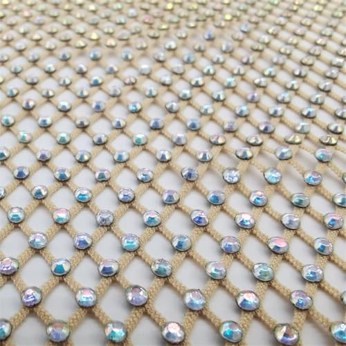 Mehrfarbige Strass-Netz-Applikation auf elastischem Netzstoff mit Kristallen, Nähbesatz, Strassband für selbstgemachte Kleider und Kleidungsstücke Mehrfarbige Strass-Netz-Applikation auf elastischem Netzstoff mit Kristallen, Nähbesatz, Strassband für selbstgemachte Kleider und Kleidungsstücke von Generisch