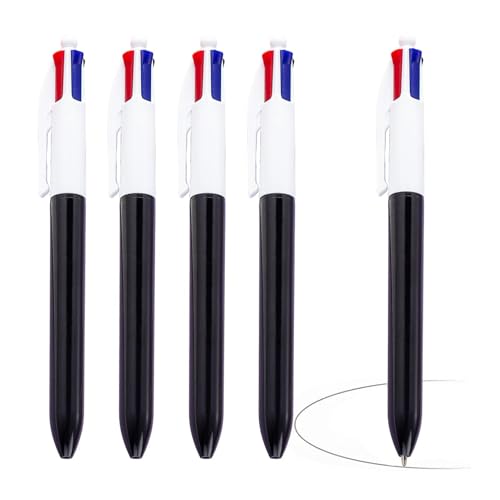 Mehrfarbiger Stift, 4 Farben, Glanzstifte, Push-Down-Multi-Farbstift, einziehbare Kugelschreiber, Kugelschreiber, mehrfarbig, vierfarbige Kugelschreiber: Rot, Grün, Blau, Schwarz Mehrfarbiger Stift, 4 Farben, Glanzstifte, Push-Down-Multi-Farbstift, einziehbare Kugelschreiber, Kugelschreiber, mehrfarbig, vierfarbige Kugelschreiber: Rot, Grün, Blau, Schwarz von Generisch