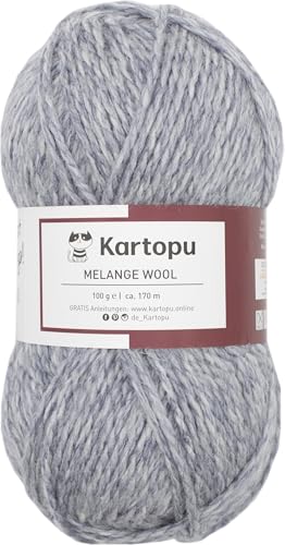 "Melange Wool" Strickgarn, Häkelgarn 100 g / 80% Polyacryl 20% Wolle (K9001 - Cashmere Blue) von Generisch
